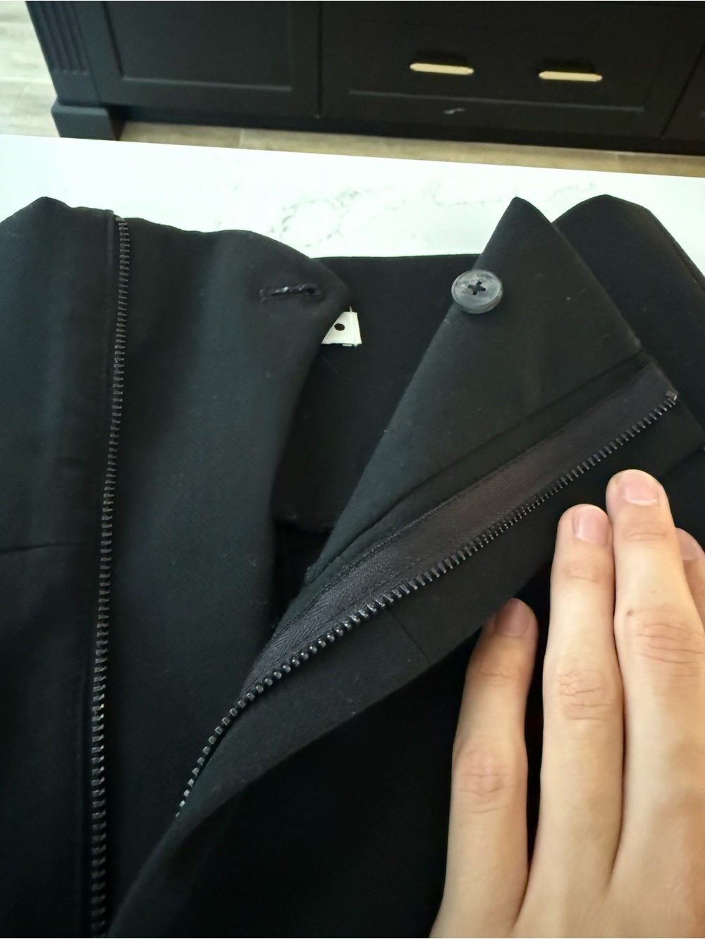 Zara Black Tailored Slim Trousers - Picture 3 of 5